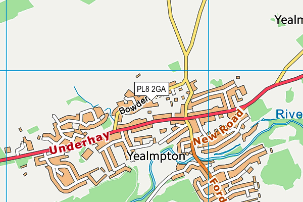 PL8 2GA map - OS VectorMap District (Ordnance Survey)
