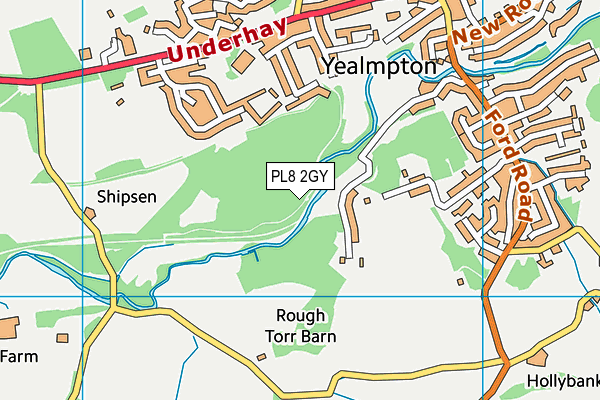 PL8 2GY map - OS VectorMap District (Ordnance Survey)