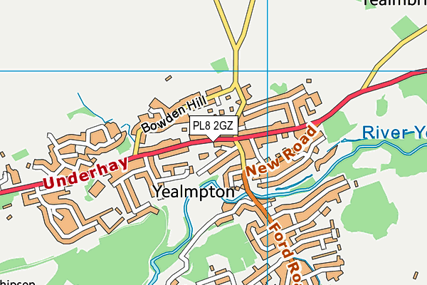 PL8 2GZ map - OS VectorMap District (Ordnance Survey)
