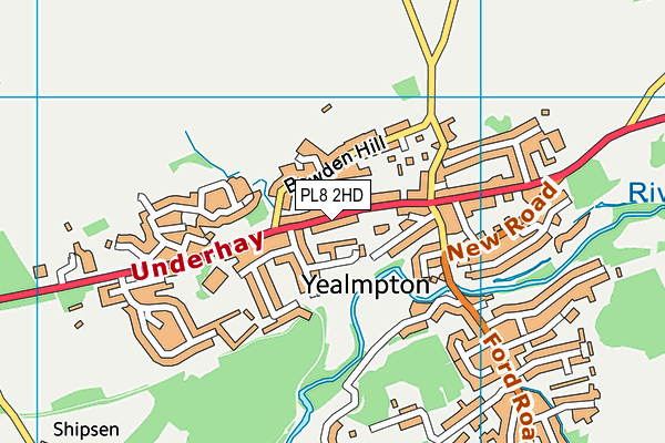 PL8 2HD map - OS VectorMap District (Ordnance Survey)