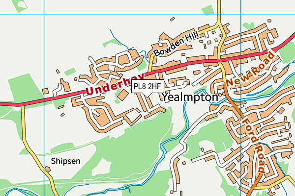 PL8 2HF map - OS VectorMap District (Ordnance Survey)