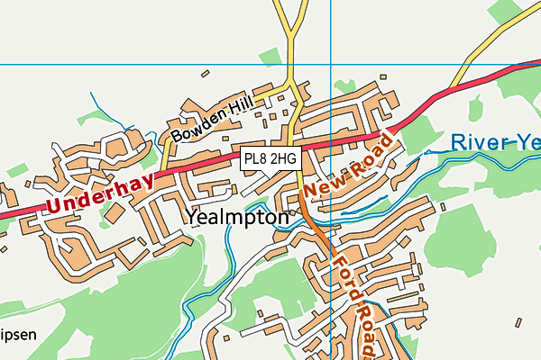 PL8 2HG map - OS VectorMap District (Ordnance Survey)