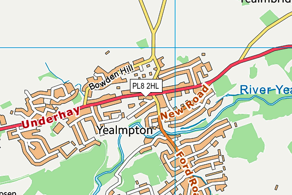 PL8 2HL map - OS VectorMap District (Ordnance Survey)