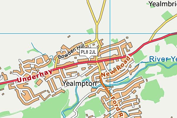 PL8 2JL map - OS VectorMap District (Ordnance Survey)