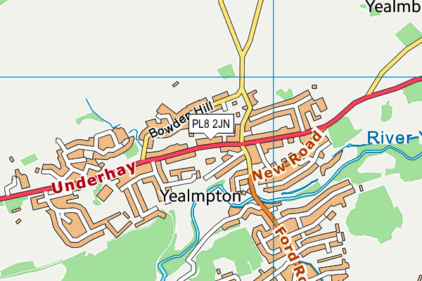 PL8 2JN map - OS VectorMap District (Ordnance Survey)