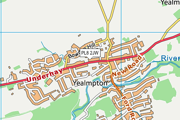 PL8 2JW map - OS VectorMap District (Ordnance Survey)