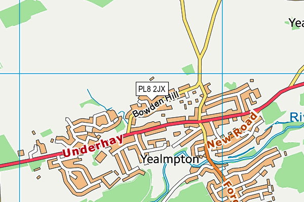 PL8 2JX map - OS VectorMap District (Ordnance Survey)