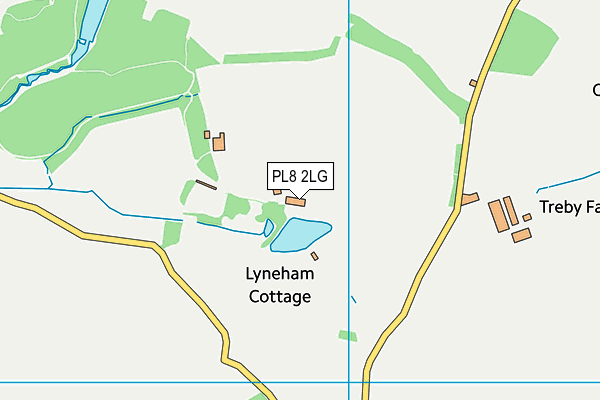 PL8 2LG map - OS VectorMap District (Ordnance Survey)