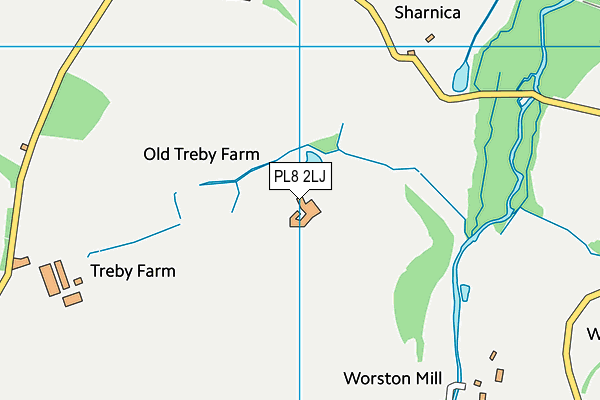 PL8 2LJ map - OS VectorMap District (Ordnance Survey)