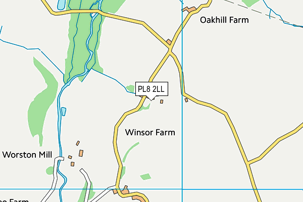 PL8 2LL map - OS VectorMap District (Ordnance Survey)