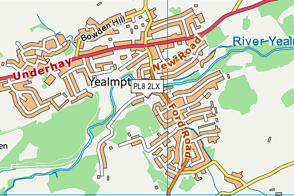 PL8 2LX map - OS VectorMap District (Ordnance Survey)