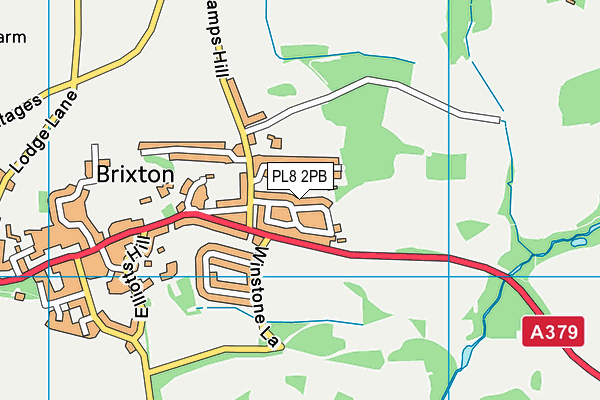 PL8 2PB map - OS VectorMap District (Ordnance Survey)