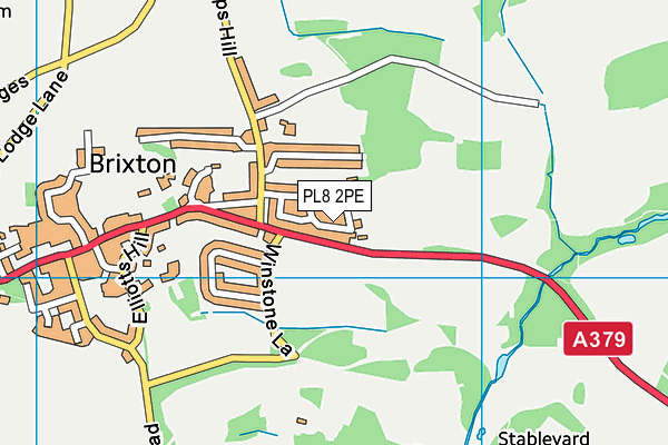 PL8 2PE map - OS VectorMap District (Ordnance Survey)