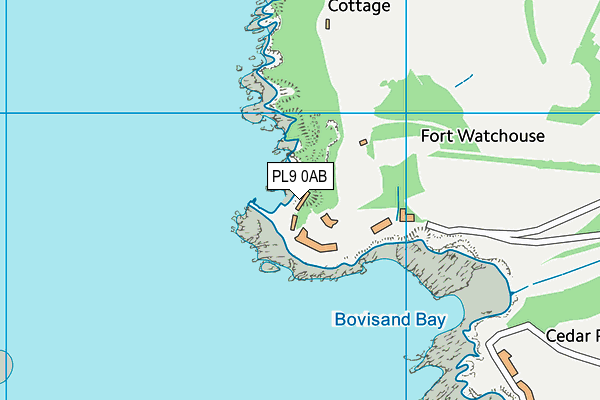 PL9 0AB map - OS VectorMap District (Ordnance Survey)