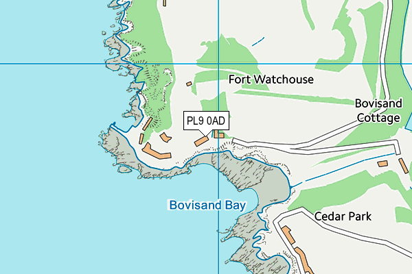 PL9 0AD map - OS VectorMap District (Ordnance Survey)