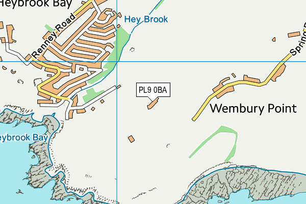 PL9 0BA map - OS VectorMap District (Ordnance Survey)