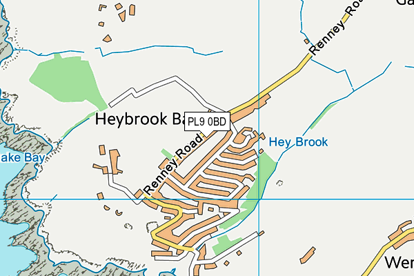 PL9 0BD map - OS VectorMap District (Ordnance Survey)