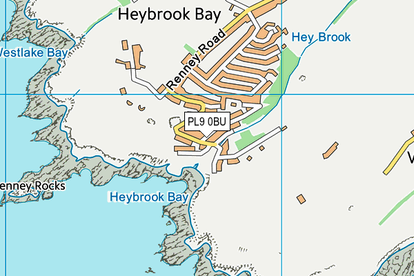 PL9 0BU map - OS VectorMap District (Ordnance Survey)