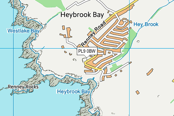 PL9 0BW map - OS VectorMap District (Ordnance Survey)