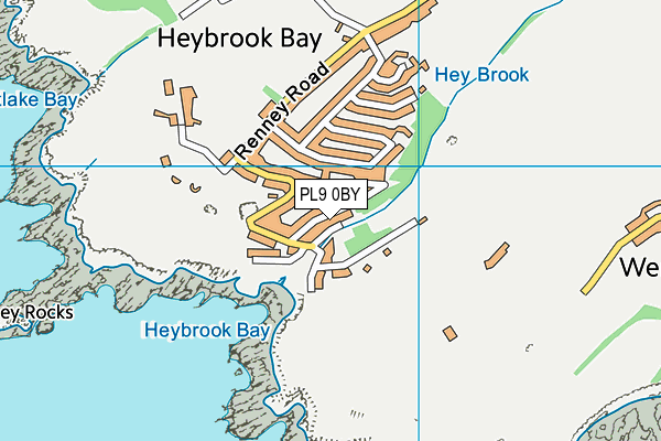 PL9 0BY map - OS VectorMap District (Ordnance Survey)