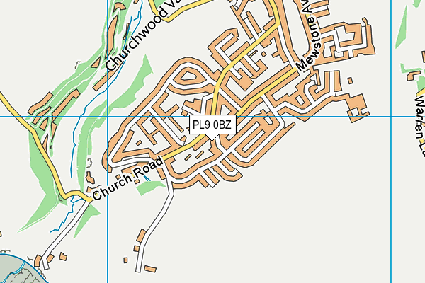 PL9 0BZ map - OS VectorMap District (Ordnance Survey)