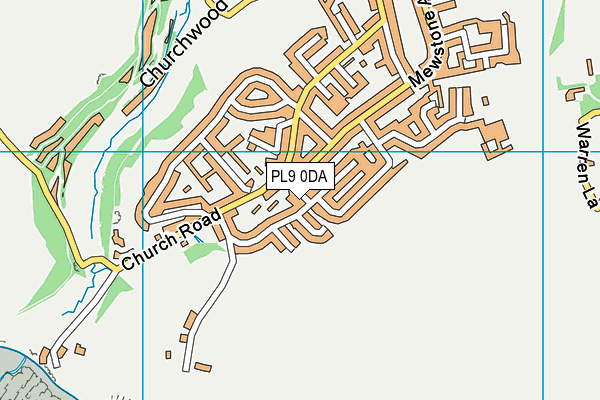 PL9 0DA map - OS VectorMap District (Ordnance Survey)