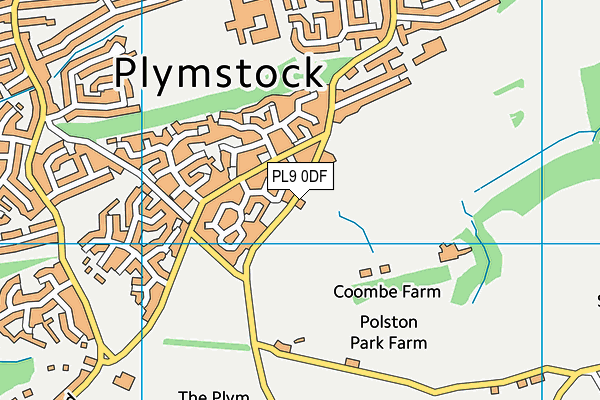 Horsham Playing Fields map (PL9 0DF) - OS VectorMap District (Ordnance Survey)
