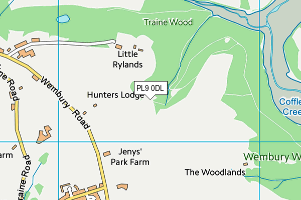 PL9 0DL map - OS VectorMap District (Ordnance Survey)