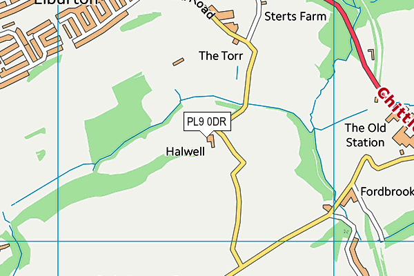 PL9 0DR map - OS VectorMap District (Ordnance Survey)