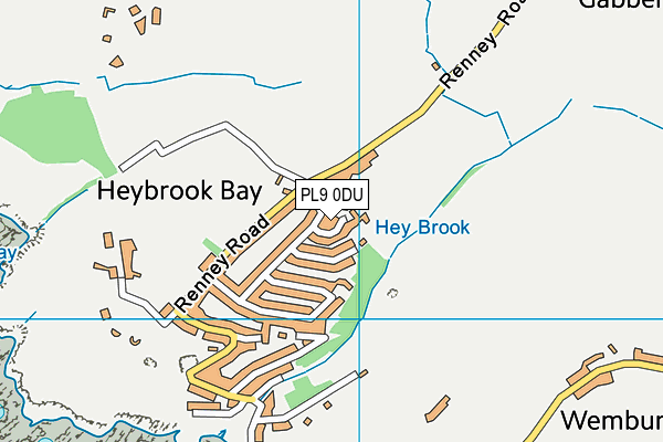 PL9 0DU map - OS VectorMap District (Ordnance Survey)