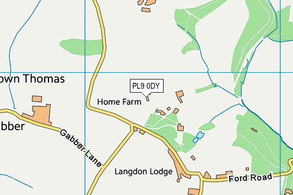 PL9 0DY map - OS VectorMap District (Ordnance Survey)