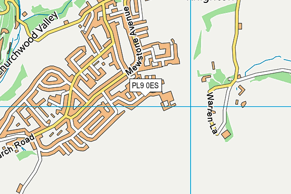 PL9 0ES map - OS VectorMap District (Ordnance Survey)