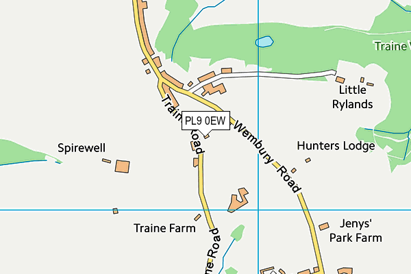 PL9 0EW map - OS VectorMap District (Ordnance Survey)