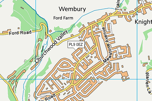 PL9 0EZ map - OS VectorMap District (Ordnance Survey)