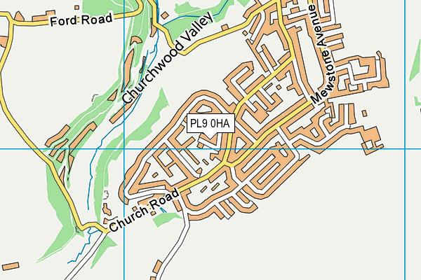 PL9 0HA map - OS VectorMap District (Ordnance Survey)