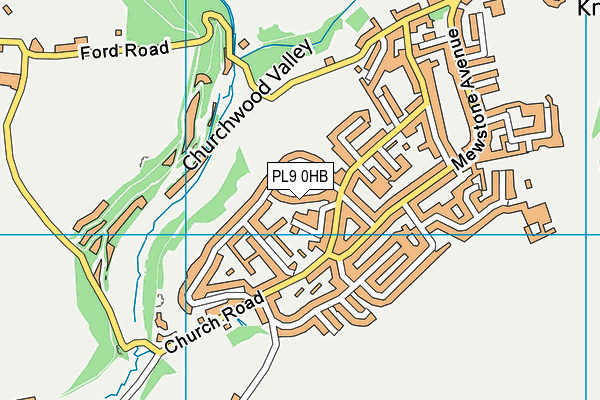 PL9 0HB map - OS VectorMap District (Ordnance Survey)