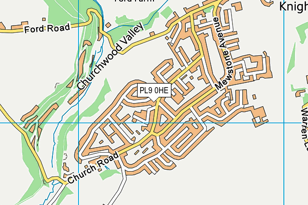 PL9 0HE map - OS VectorMap District (Ordnance Survey)