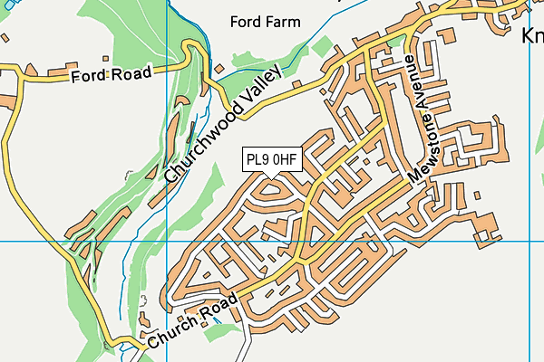 PL9 0HF map - OS VectorMap District (Ordnance Survey)