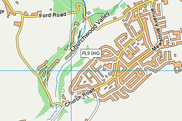 PL9 0HG map - OS VectorMap District (Ordnance Survey)