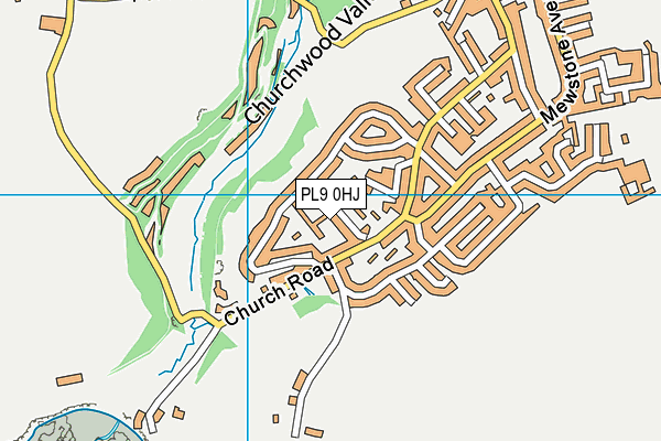 PL9 0HJ map - OS VectorMap District (Ordnance Survey)