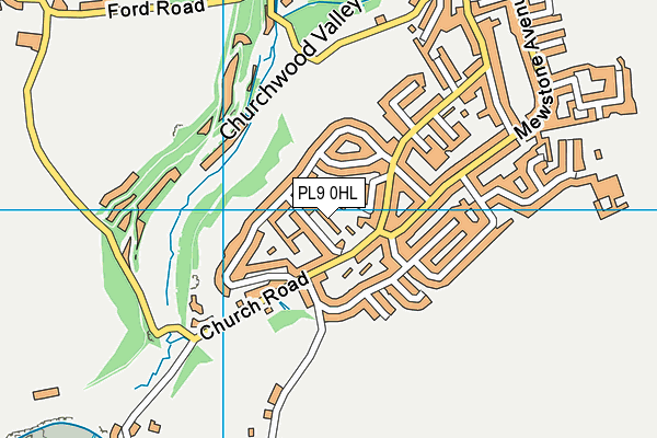 PL9 0HL map - OS VectorMap District (Ordnance Survey)