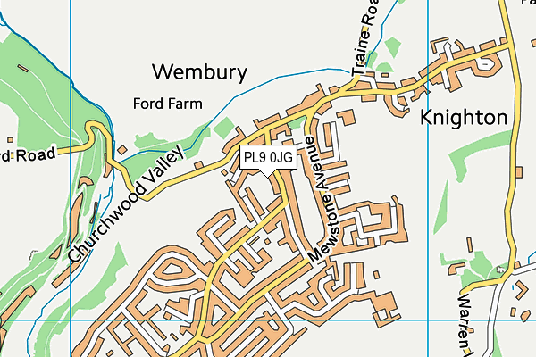 PL9 0JG map - OS VectorMap District (Ordnance Survey)