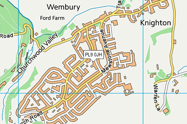 PL9 0JH map - OS VectorMap District (Ordnance Survey)