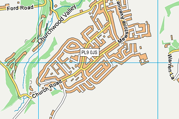 PL9 0JS map - OS VectorMap District (Ordnance Survey)