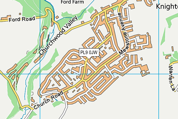 PL9 0JW map - OS VectorMap District (Ordnance Survey)