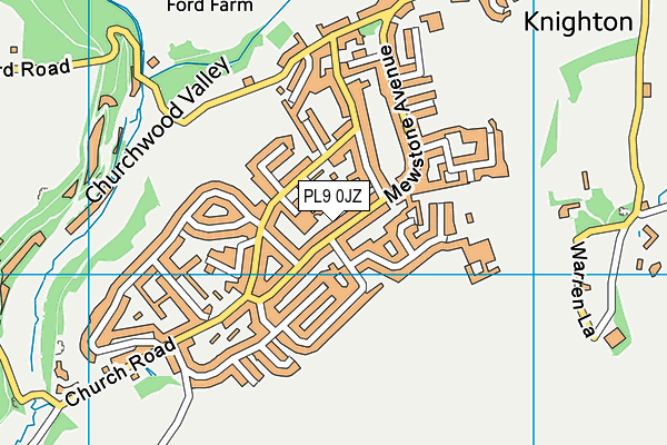 PL9 0JZ map - OS VectorMap District (Ordnance Survey)