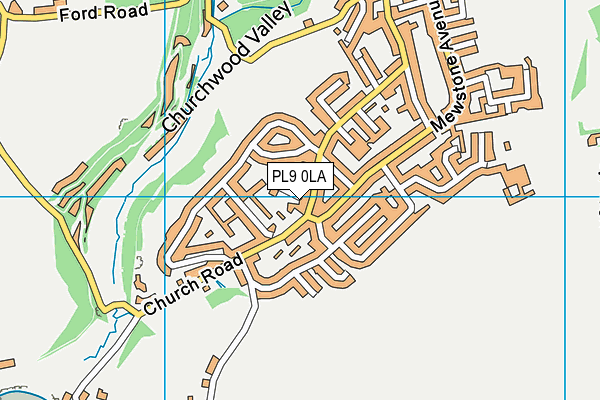 PL9 0LA map - OS VectorMap District (Ordnance Survey)