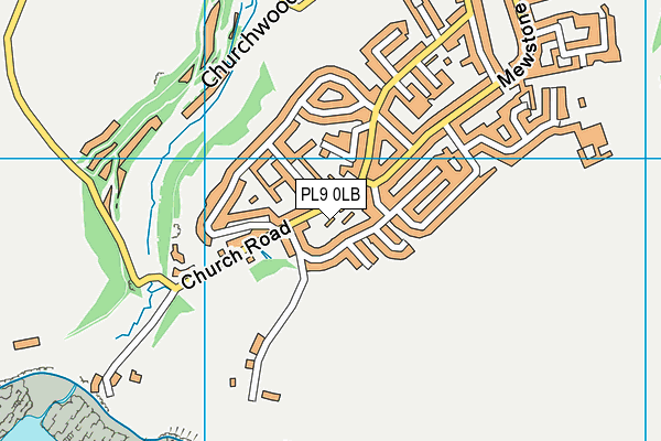 PL9 0LB map - OS VectorMap District (Ordnance Survey)