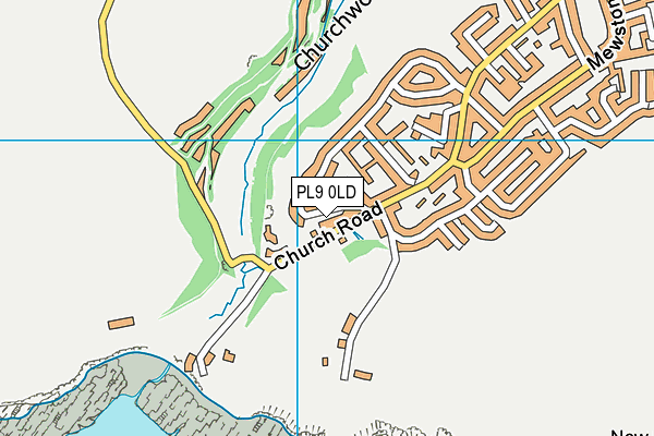 PL9 0LD map - OS VectorMap District (Ordnance Survey)