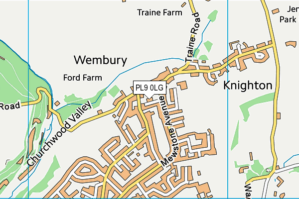 PL9 0LG map - OS VectorMap District (Ordnance Survey)